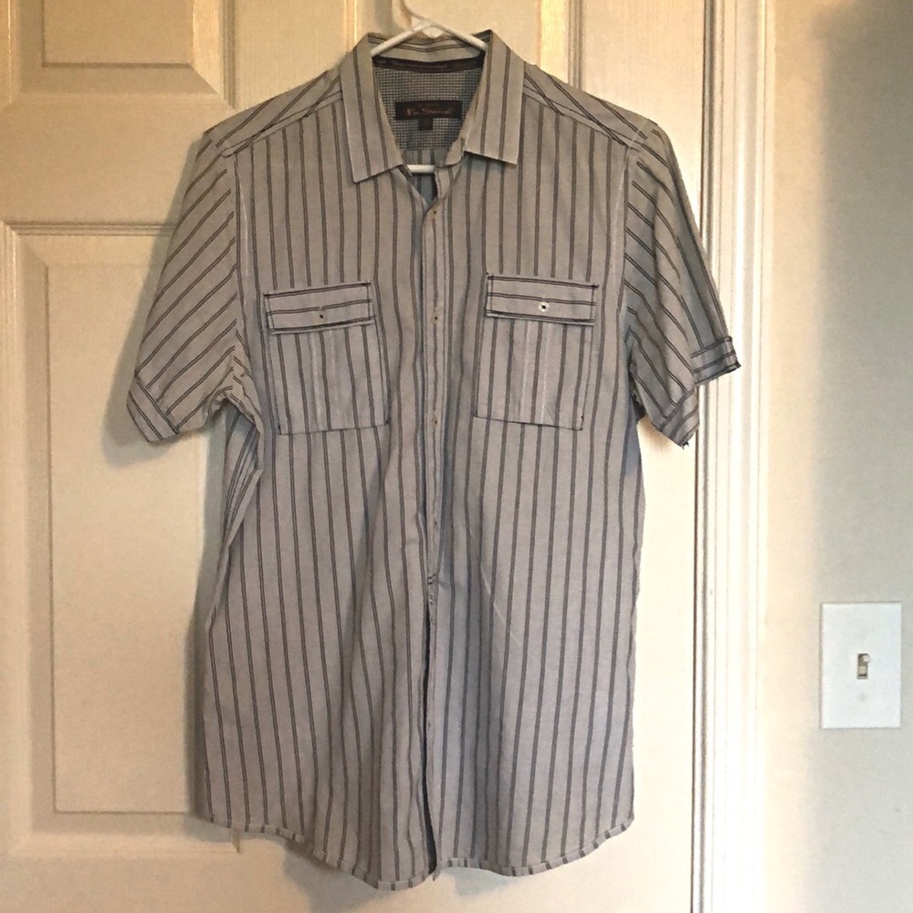 Ben Sherman Striped Short-Sleeved Button-Down